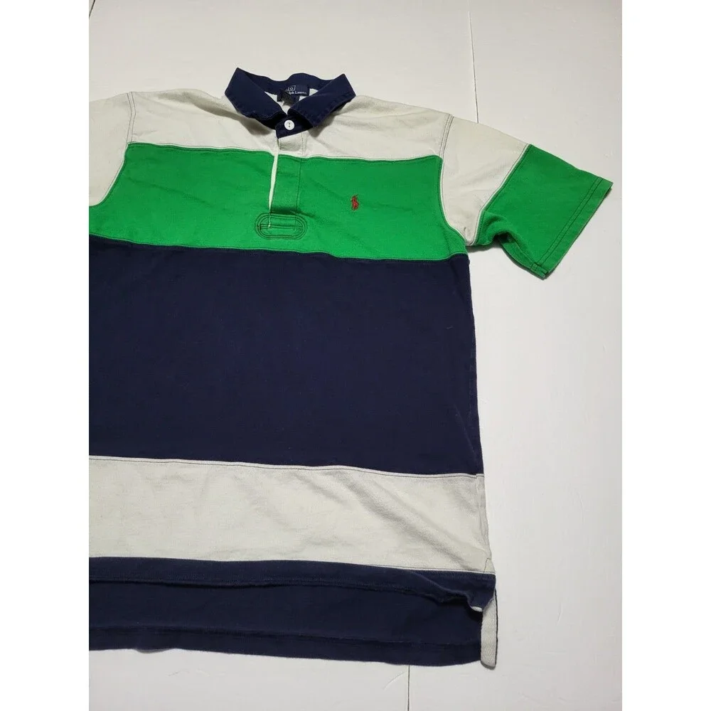 (#16 Vintage Polo Ralph Lauren Short Sleeve Size Youth XL Multicolor